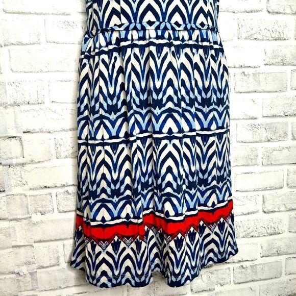 Tart Multi Colored Red White Blue Dress With Pockets Size Large - Picture 3 of 7